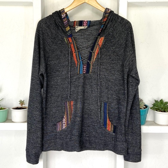 Skonhet Tops - Skonhet Hoodie Boho Tribal Print M